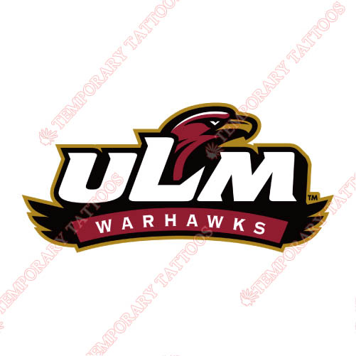 Louisiana Monroe Warhawks Customize Temporary Tattoos Stickers NO.4827